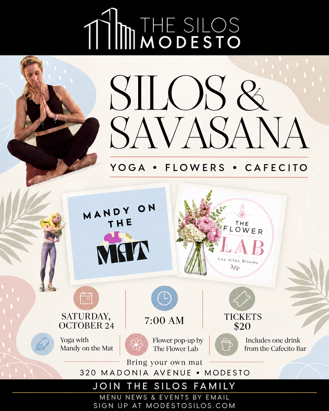 Cartel de Silos & Savasana
